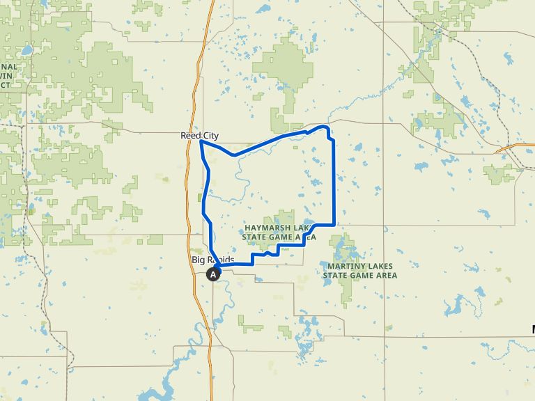 Fred Meijer White Pine Trail & Chippewa Lake Loop from Big Rapids